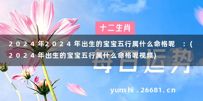 2024年2024年出生的宝宝五行属什么命格呢 :(2024年出生的宝宝五行属什么命格呢视频)